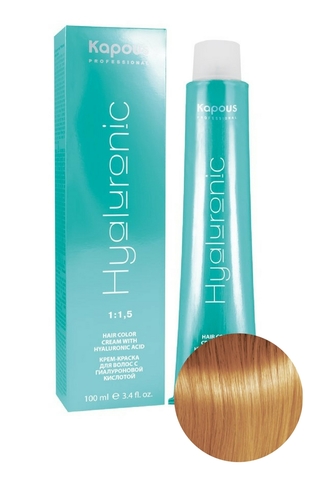 HY 9.3 Очень светлый блондин золотистый, Kapous крем-краска для волос Hyaluronic acid,100мл